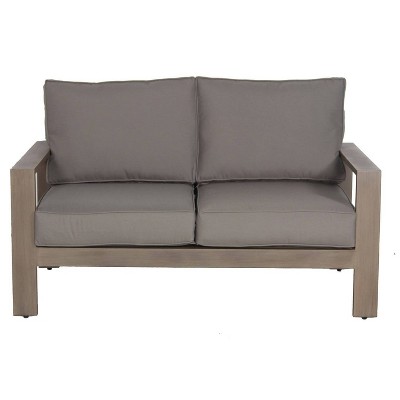 Aruba Patio Loveseat with Sunbrella Cushions - Gray - Teva Patio Furniture