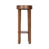 Kate and Laurel Talcott Round Wood Side Table, 12x12x28, Walnut Brown - 4 of 4