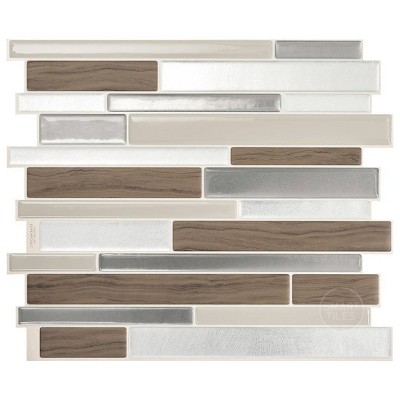 Milano Lino Brown and Gray Peel and Stick Backsplash Tile