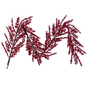 Vickerman 72" Mixed Red and Dark Red Cluster Berry Garland - 1 of 4