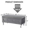 NicBex Ottoman with Storage Bench Storage Organizer Ottoman End of Bed Tufted Storage Benches Footrest With Crystal Buttons for Bedroom - 2 of 4