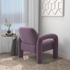 SEYNAR Mid-Century Modern Velvet Upholstered Accent Chair for Living Room,Purple,28.3''W*30.1''D*28.1''H - 3 of 4