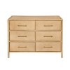 CAVINAS Natural 6-Drawer Dresser Buffet Cabinet Storage Sideboard with Handles,Freestanding Cabinet for Kitchen,Dining Room,Living Room - 2 of 4