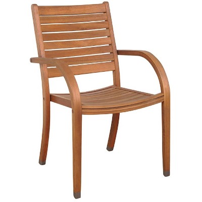 Arizona 4pc Patio Wood Dining Chair Set - International Home Miami