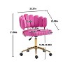 NicBex Adjustable Office Chair with Wheels,Modern Cute Computer Chair,Swivel Velvet Upholstered Desk Chair for Adult, Student - 3 of 4