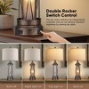 ROTTOGOON Farmhouse Table Lamps with USB A+C Charging Ports, Frosted Glass Lamp for Bedroom Living Room Entryway, Bulbs Included, Bronze - 2 of 4
