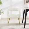 Elegant Hollow Backrest Velvet Chair – Perfect for Small Spaces, Comfortable and Easy to Assemble - 4 of 4