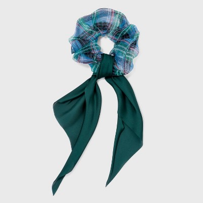 Plaid Check Organza Jumbo Scarf Hair Twisters - Wild Fable™ Green