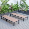 LeisureMod Marlin Patio Chaise Lounge Chair With Black Aluminum Frame Set of 2 - 3 of 4
