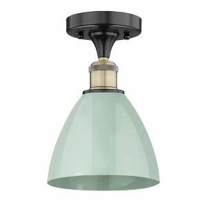 Plymouth Dome - 1 Light Semi-Flush Mount In Industrial Style-11.25 Inches Tall and 7.5 Inches Wide - 1 of 1