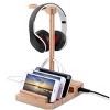 ZTECH Wooden USB ports Charging Station for Headphone and Smartphone - 2 of 3