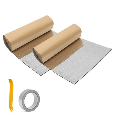 Unique Bargains Car Sound Deadening Mat Heat Insulation Aluminum Foil Foam 2 Pcs