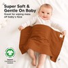 6pk Shea Baby Burp Cloths, Organic Cotton Burping Cloths for Babies, Boys, Girls, Soft & Absorbent Spit Up Rag - 4 of 4