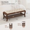 Arceso Bedroom Bench, 49" End of Bed Bench with Shelf, PU Leather Upholstered Entryway Bench with Wooden Legs, Storage Ottoman Bench for Bedroom - 4 of 4