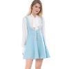 INSPIRE CHIC Women's Button Overalls Pinafore Suspenders Skirt - 2 of 4