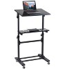 Mount-It! Mobile Stand Up Desk | Portable Podium and Presentation Lectern Height-Adjustable Multi-Purpose Standing Workstation | Black - 2 of 4