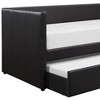 NicBex Twin Size Faux Leather Upholstered Daybed with Trundle,Sofa Bed Frame for Bedroom,Living Room,Apartment - 4 of 4