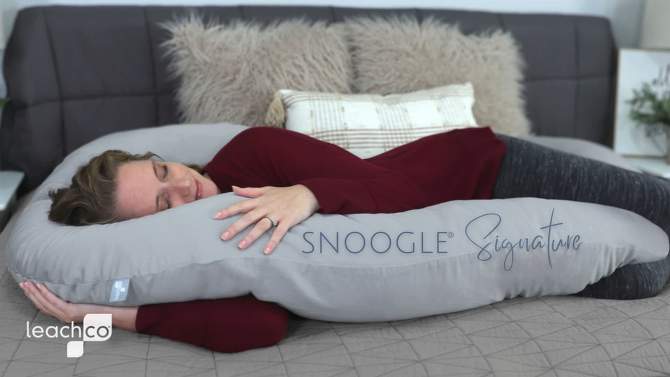 Leachco Snoogle Signature Support Pillow - Gray, 2 of 10, play video