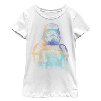 Girl's Star Wars Stormtrooper Watercolor Print T-Shirt