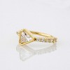 Jewelry Avalanche 14K Gold Bezel Set Triangle CZ 20G Nose Hoop – 8mm Twist Open Nose Ring, Half-eternity - 2 of 4