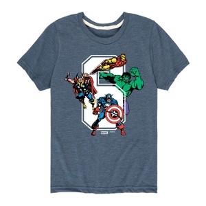 Boys' - Marvel - Avengers Birthday 6 Short Sleeve Graphic T-Shirt - 1 of 4