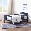 Infurnic Beds, Toddler Single Bed with Safety Guardrails and Headboard, Low To Floor Design for Toddler Children, Blue, 70"*36"*27" - 2 of 4