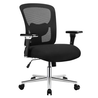Big And Tall Office Chair  Support 500 Lbs,Adjustable  Lumbar And Back Support,Task Chair With Wheels And Arms-Cuddlewood
