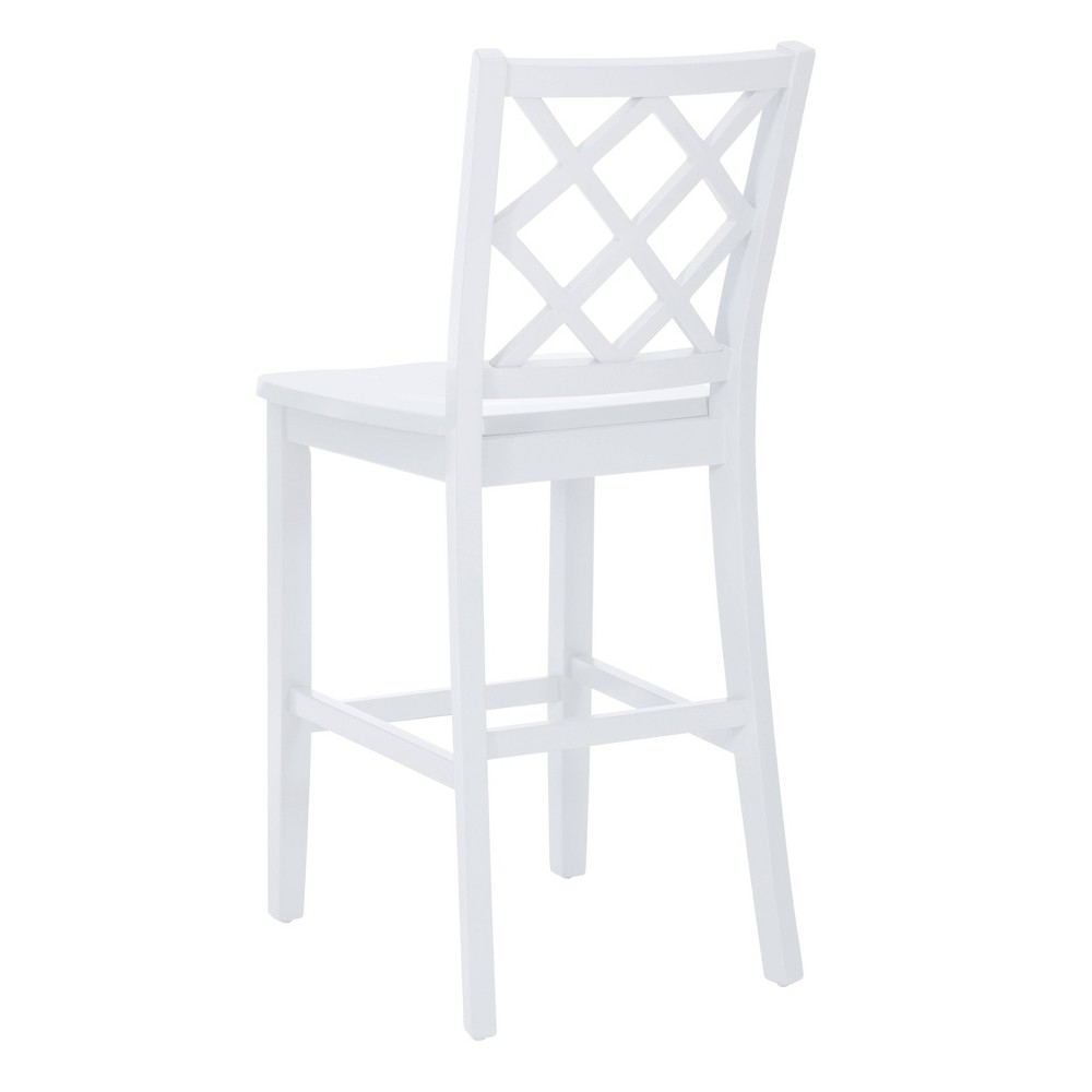 Photos - Storage Combination 25.25" Shelby X-Back Farmhouse Counter Stool White Finished Wood - Powell