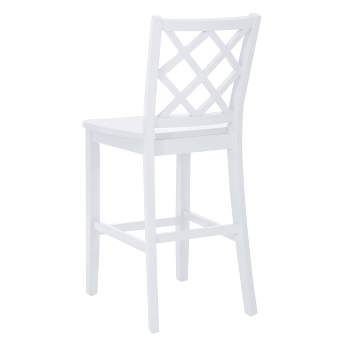 25.25" Shelby X-Back Farmhouse Counter Stool White Finished Wood - Powell