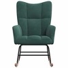 CLIHOME Modern Compact 30.7" Wide Velvet Rocking Chair,Ergonomic Rocker with Steel Frame & Rubber Wood Legs,Plush Accent Chair for Living Room - 2 of 4