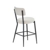 Sapphtopaz Modern Bar Stools Teddy Upholstered Dining Chairs Bar Chair with Metal Base Counter Height Stools for Kitchen Island - 4 of 4