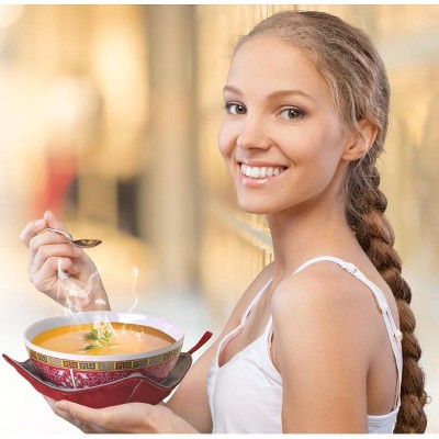 Red and Blue Heat-Resistant Microwavable Bowl Holder