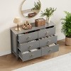 White Dresser for Bedroom with 6 Drawers, 47" Wide Wood Chest of Deep Drawers, Modern TV Stand Large Storage Organizer for Closet,Living Room,Hallway - 4 of 4