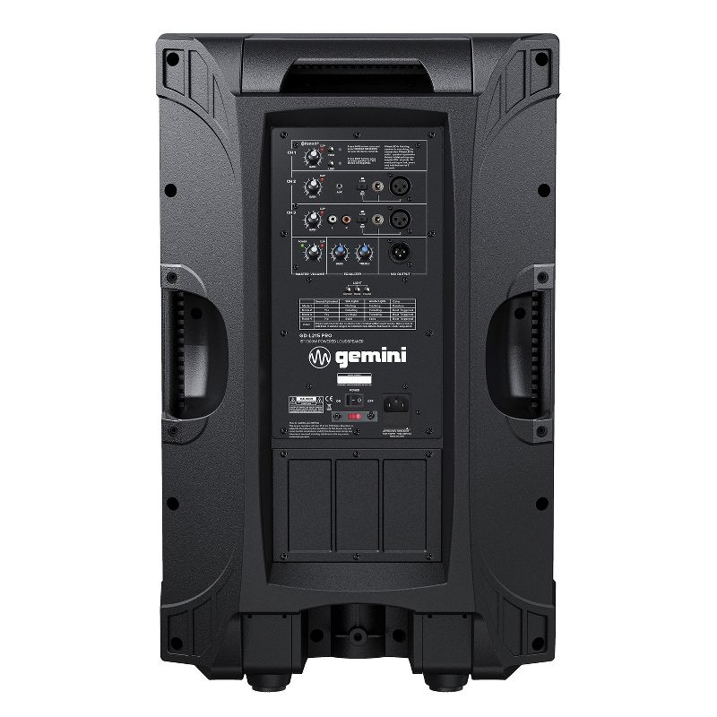 Gemini® GD PRO Series GDL-215PRO 15-In. 1,300-Watt Professional PA Speaker with Bluetooth®, TWS Link, Microphone, and LED Party Lighting, 4 of 6