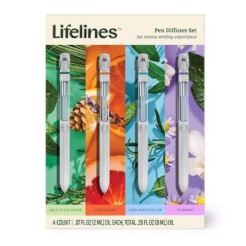 Lifelines 4pk Pen Diffuser Set with Assorted Essential Oil Blends