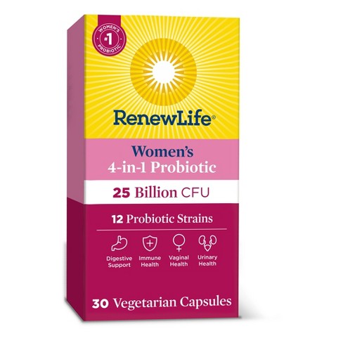  Renew Life Womens Wellness, Womens Care Probiotic, 25 B. CFU, 30  ct. Value Pack,* Pack May Vary : Health & Household