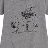 - Peanuts - Snoopy Woodstock Igloo Graphic Short Sleeve Fleece Dress - 2 of 4