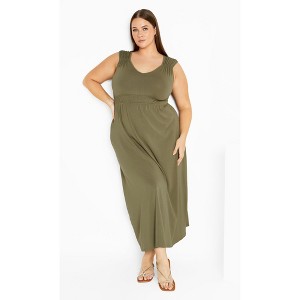City Chic | Women's Plus Size Lani Maxi Dress - Olive - 26W