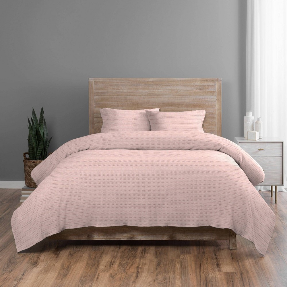 Photos - Duvet Vue King 3pc Dunkin  Cover & Sham Set Light Peach