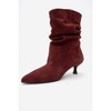 Balei - Burgundy Suede Leather Pointed Toe Boot (Women) burgundy suede 7 Forever & Always Shoes US - 4 of 4