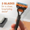 Gillette Fusion5 Shaving Razor for Men, 1 Razor Handle, 7 Razor Blade Refills, with Larger Lubrication Strip and Precision Trimmer for Men - 4 of 4