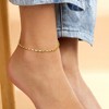 Pure Collection by Ross-Simons Italian 18kt Gold Vermeil Box-Chain Anklet Size 9 - 2 of 4