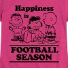 Girls' - Peanuts - Happiness Is Football Season Fitted Short Sleeve Graphic T-Shirt - 2 of 4