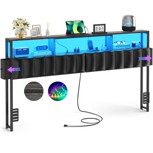 Aheaplus Upholstered Headboard with Storage Bags - 1 of 4