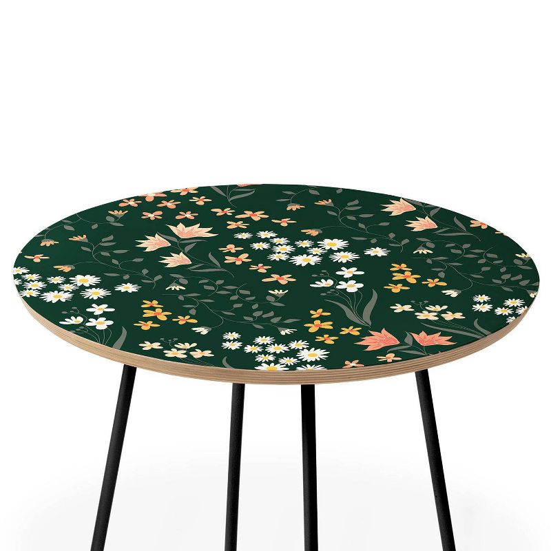 Round Emanuela Carratoni Meadow Flowers Theme Side Table - Deny Designs, 3 of 6