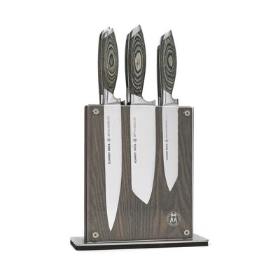 Bonded Ash 7-Piece Knife Block Set with German Stainless Steel Blades