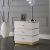 Meridian Furniture Esme Accent Table in White Lacquer/Gold - image 3 of 4