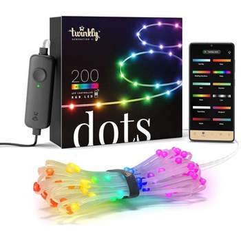 Twinkly Dots  App-Controlled Flexible LED Light String with 200 RGB (16 Million Colors) LEDs. 33ft Indoor and Outdoor Smart Home Lighting Decoration