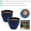 Sunnydaze Chalet Outdoor/Indoor High-Fired Glazed UV- and Frost-Resistant Ceramic Planters with Drainage Holes - 2-Pack - 2 of 4