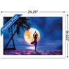 Trends International PD Moreno - Fine Art - Yoga Moonlight Beach Framed Wall Poster Prints - 3 of 4